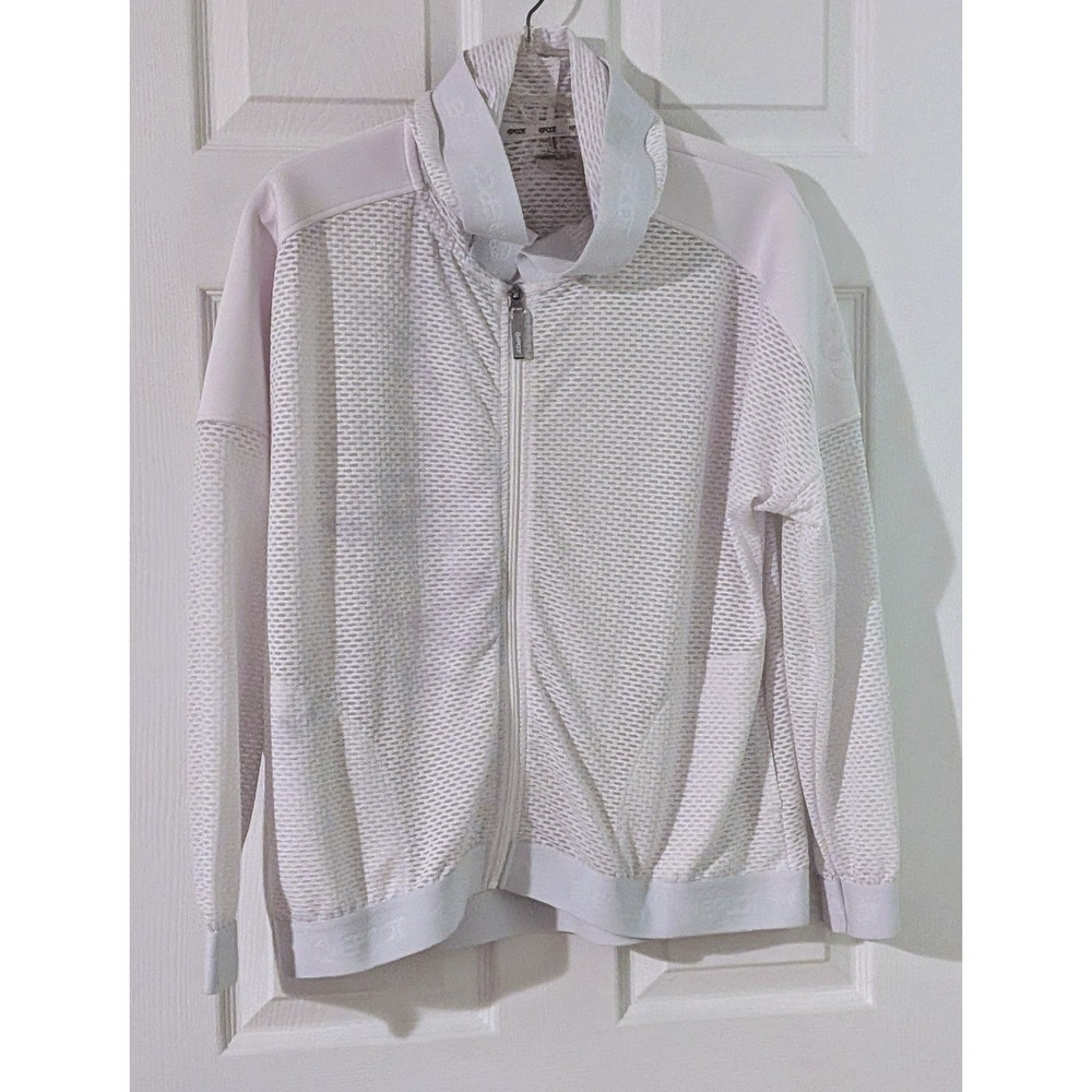 Disney 2021 Epcot Zip Up Hoodie Lightweight Athleisure Jacket White SzS